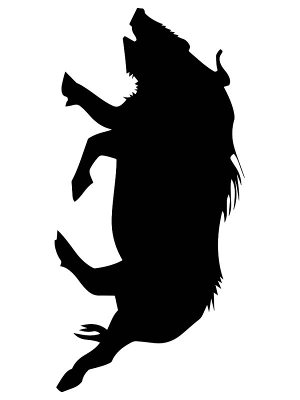 Трафарет кабана