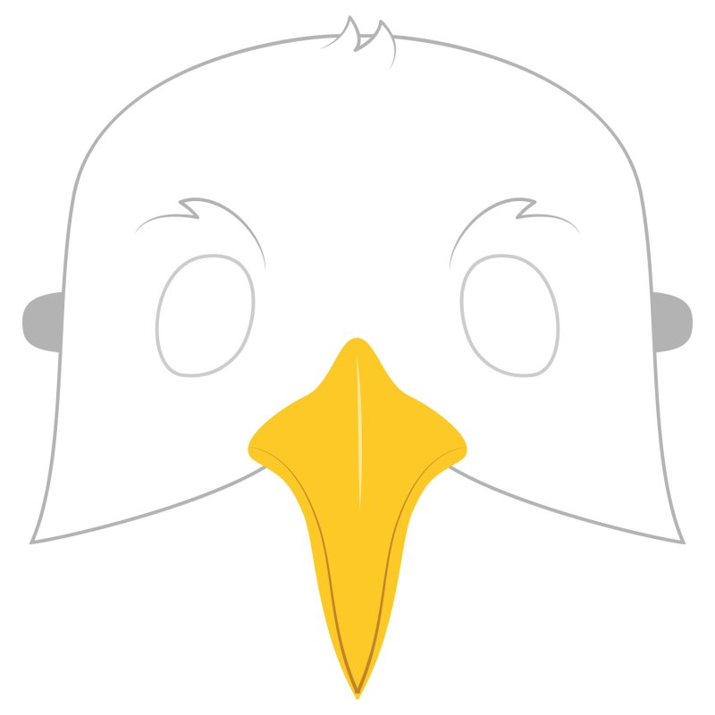 Маска птицы из бумаги