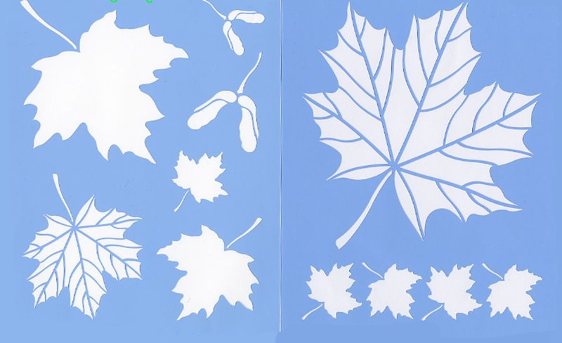 Кленовый лист трафарет для вырезания