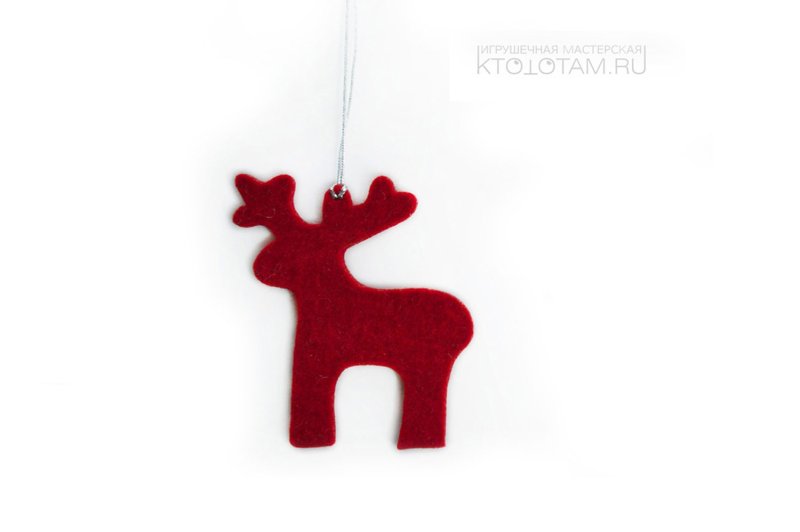 Олень из фетра