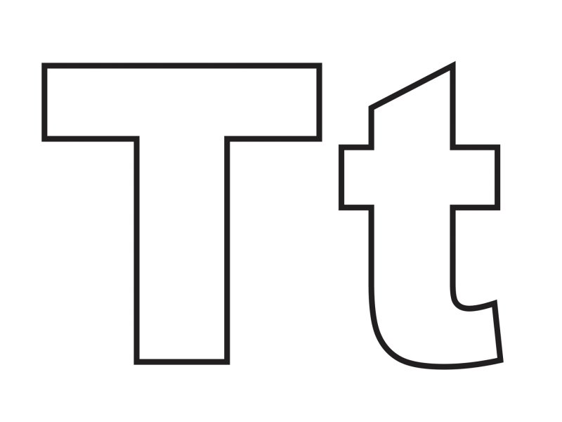 Английская буква т маленькая