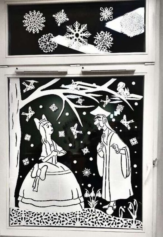 Сказочные окна на новый год