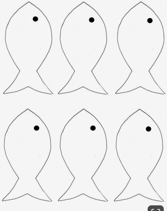 Трафарет рыбки для аппликации