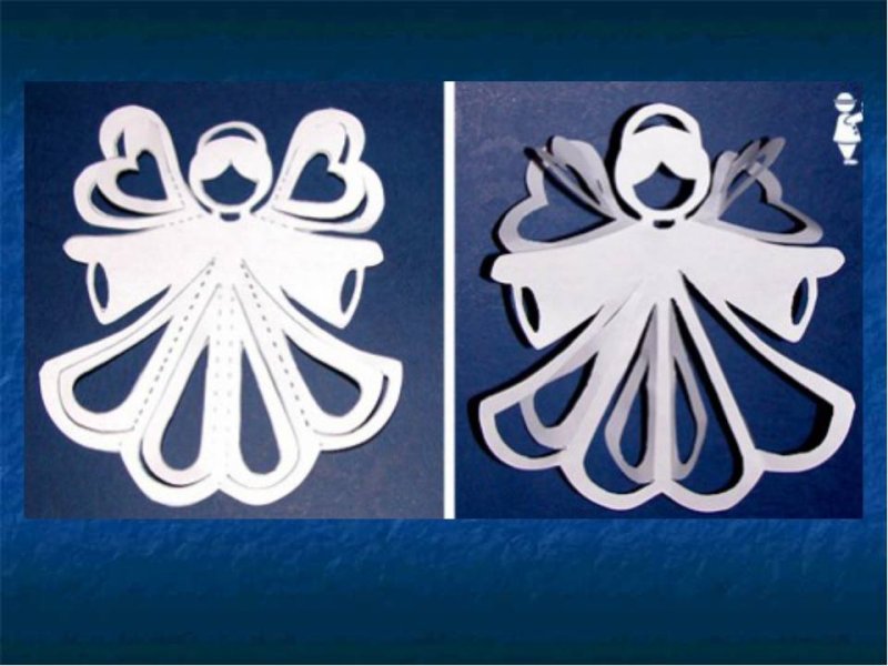 Ангелы из бумаги на новый год