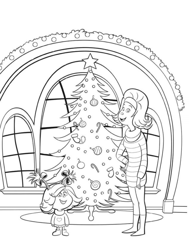 Гринч раскраска