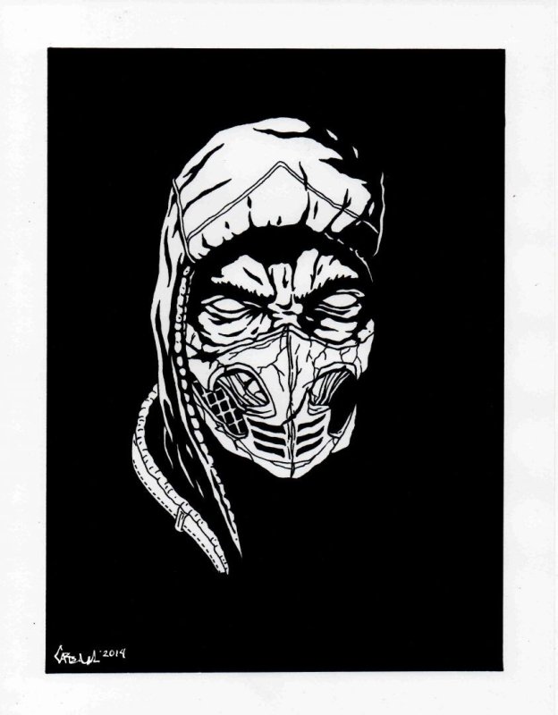 Скорпион мортал комбат вектор