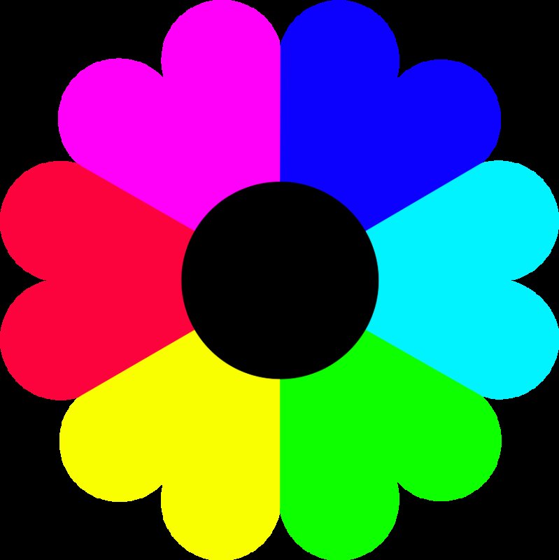 Цветочки разных цветов для детей
