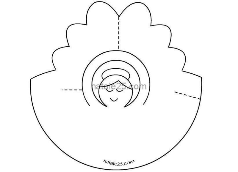 Лекало ангела из бумаги