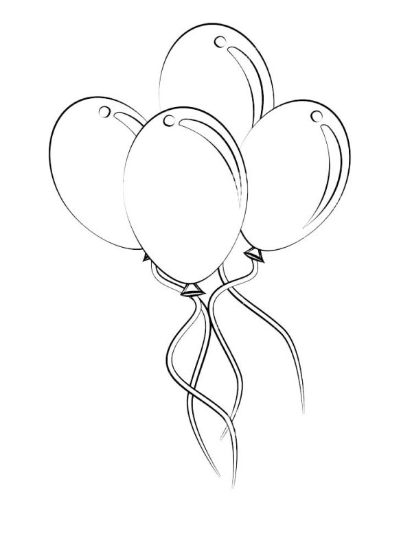 Шарик раскраска для детей