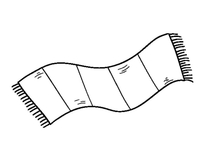Шарфик шаблон для рисования