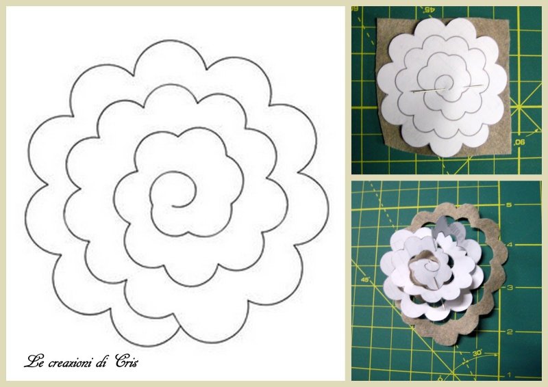 Трафареты для объемных цветов