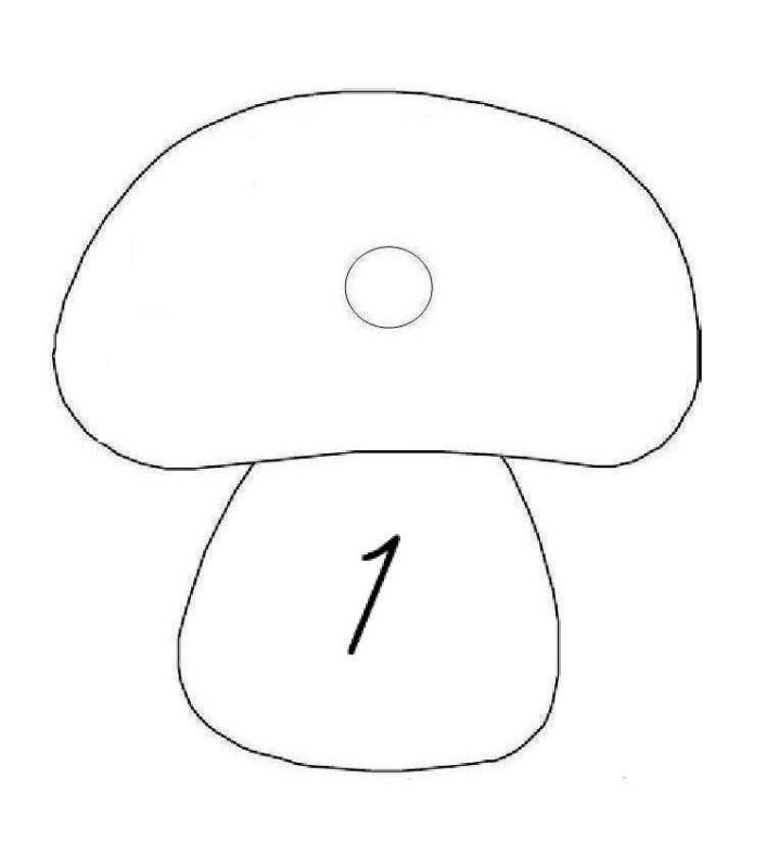 Трафарет грибов для вырезания