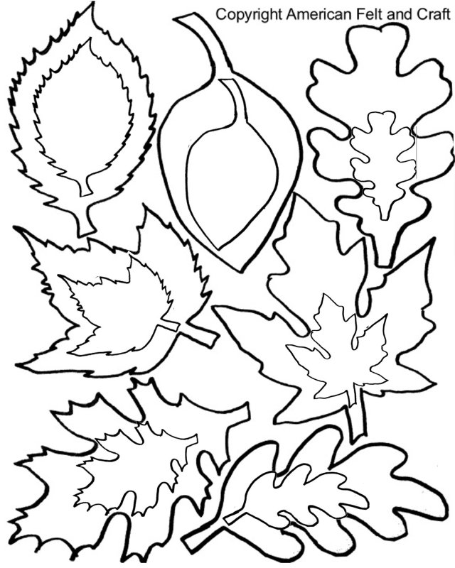 Трафарет осенних листьев