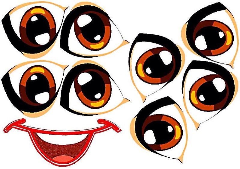 Глаза трафарет