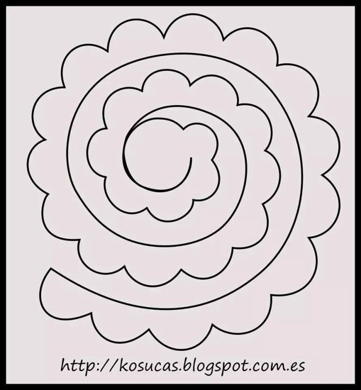 Трафарет для цветов из фетра