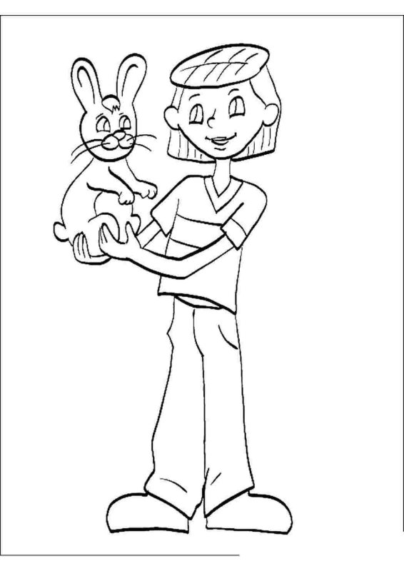 Раскраска Простоквашино дядя Федор