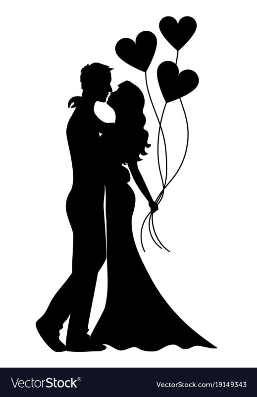 Силуэты влюбленных