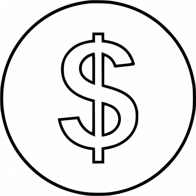 Доллар трафарет