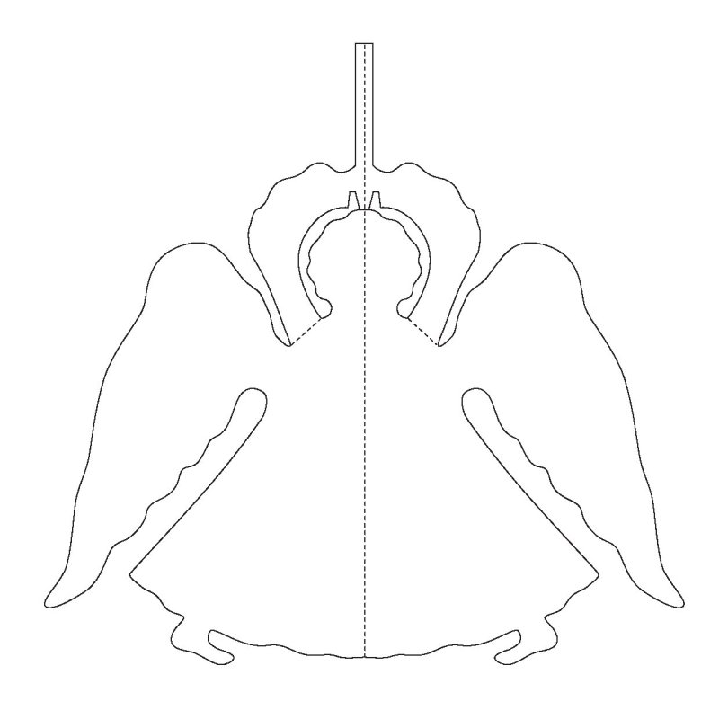 Ангел из бумаги шаблоны для вырезания