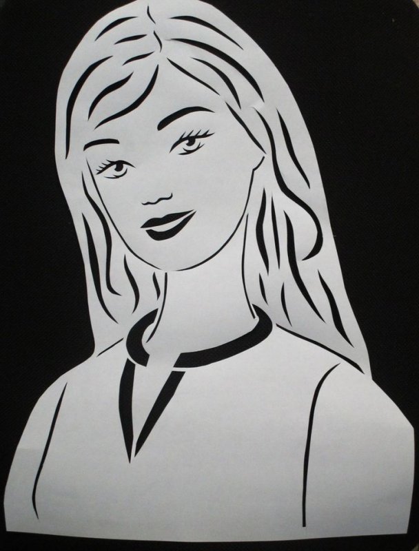 Трафарет женского лица