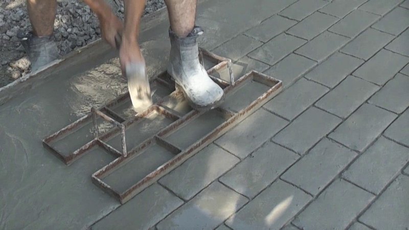 Штамп для бетона под брусчатку