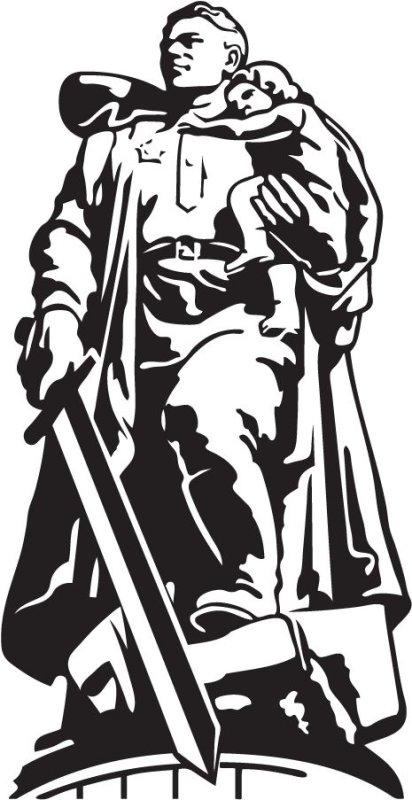 Памятник советскому воину-освободителю в Берлине чб