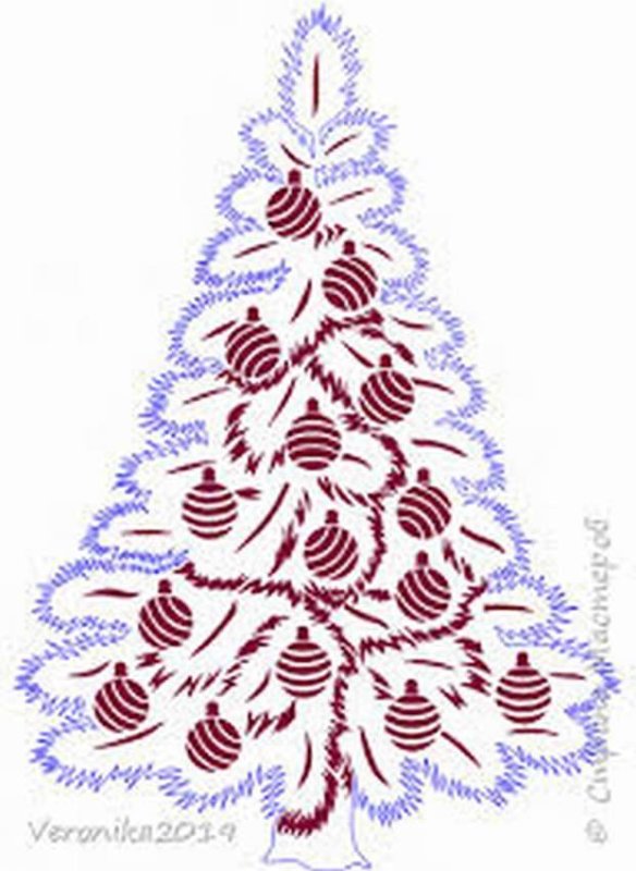 Елка для вырезания