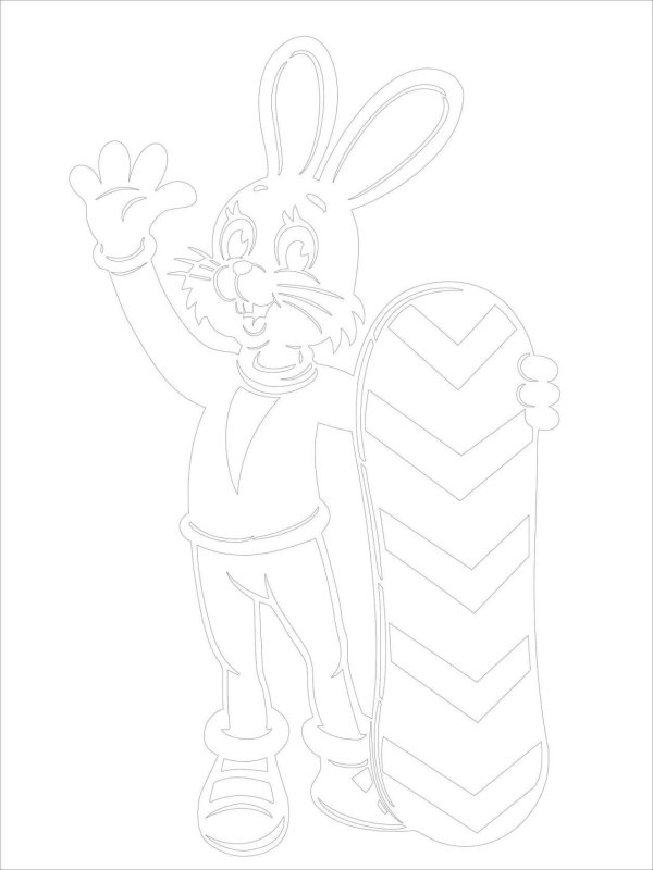 Заяц ну погоди раскраска