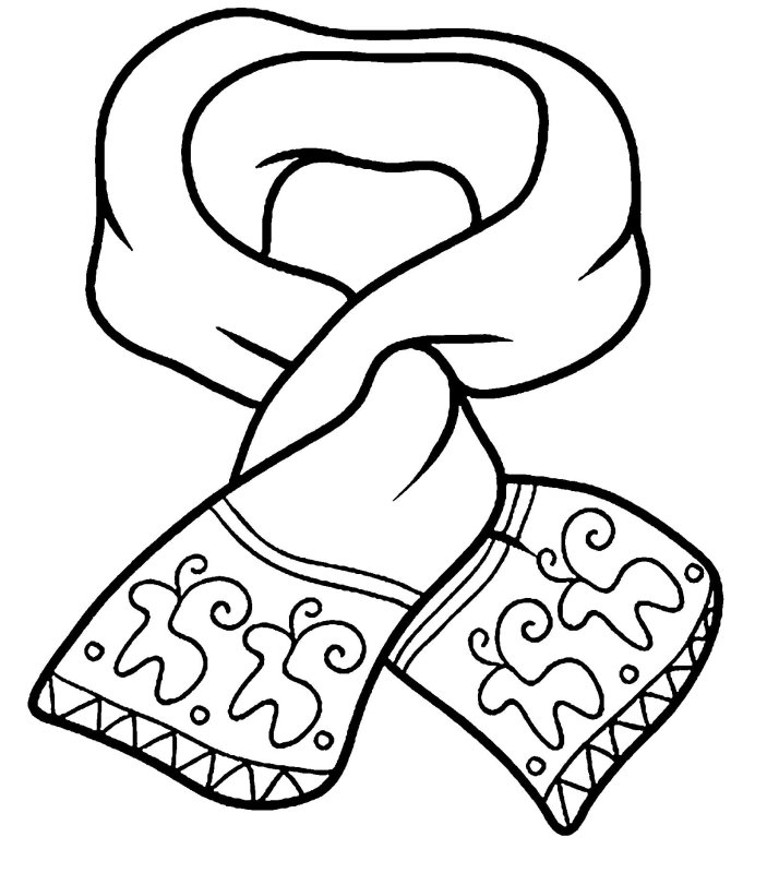 Шарф раскраска для детей