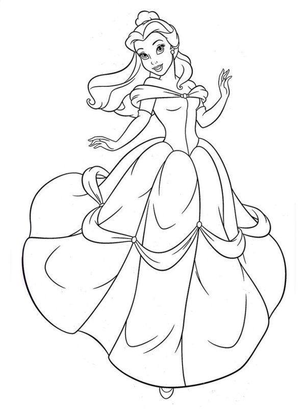 Раскраски принцессы Диснея Ариэль