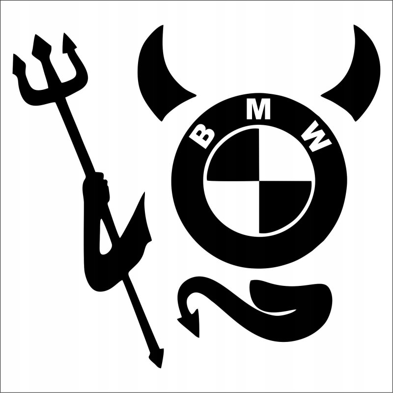 Трафарет логотипа БМВ