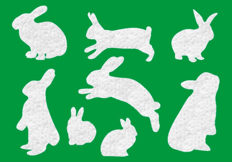 Зайчик из пенопласта