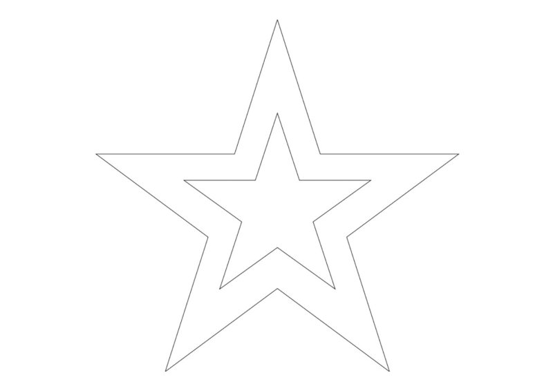 Звезда трафарет на 23 февраля