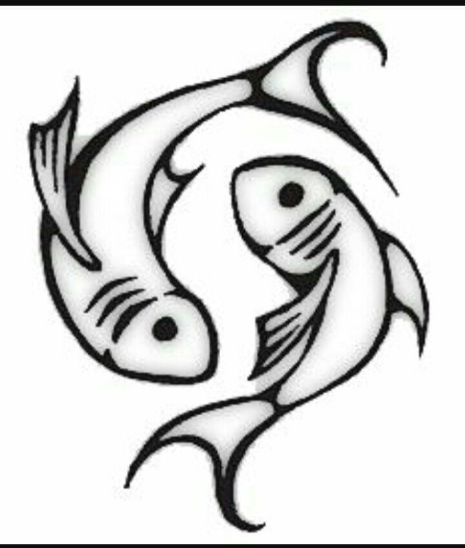 Татуировка знак зодиака рыбы