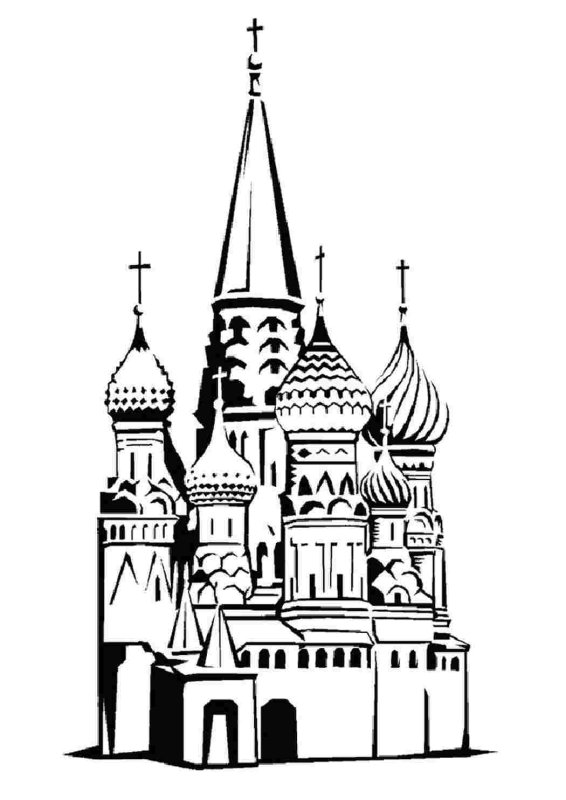 Собор Василия Блаженного контур
