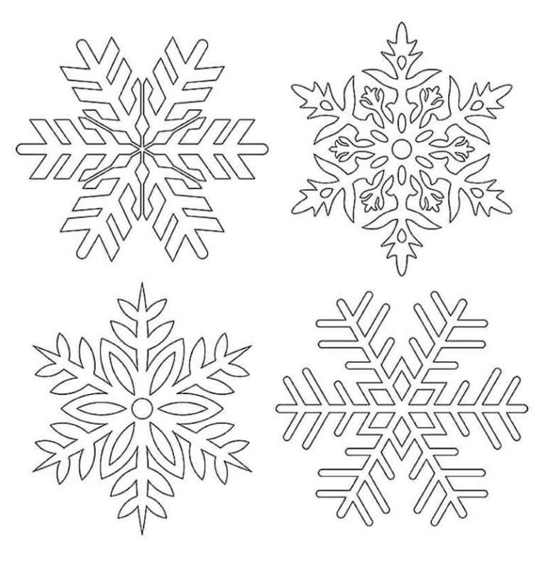 Новогодние снежинки трафареты