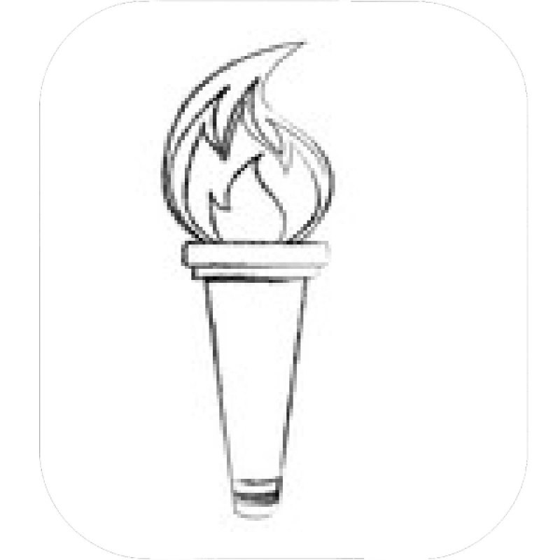 Факел раскраска для детей