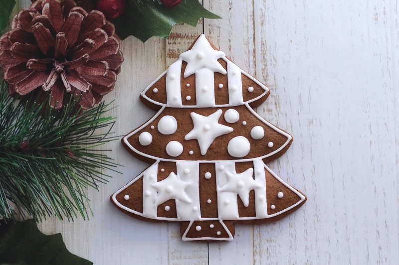 Трафарет елка для пряника