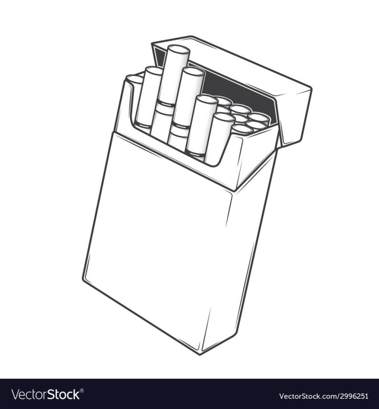 Пачка сигарет набросок