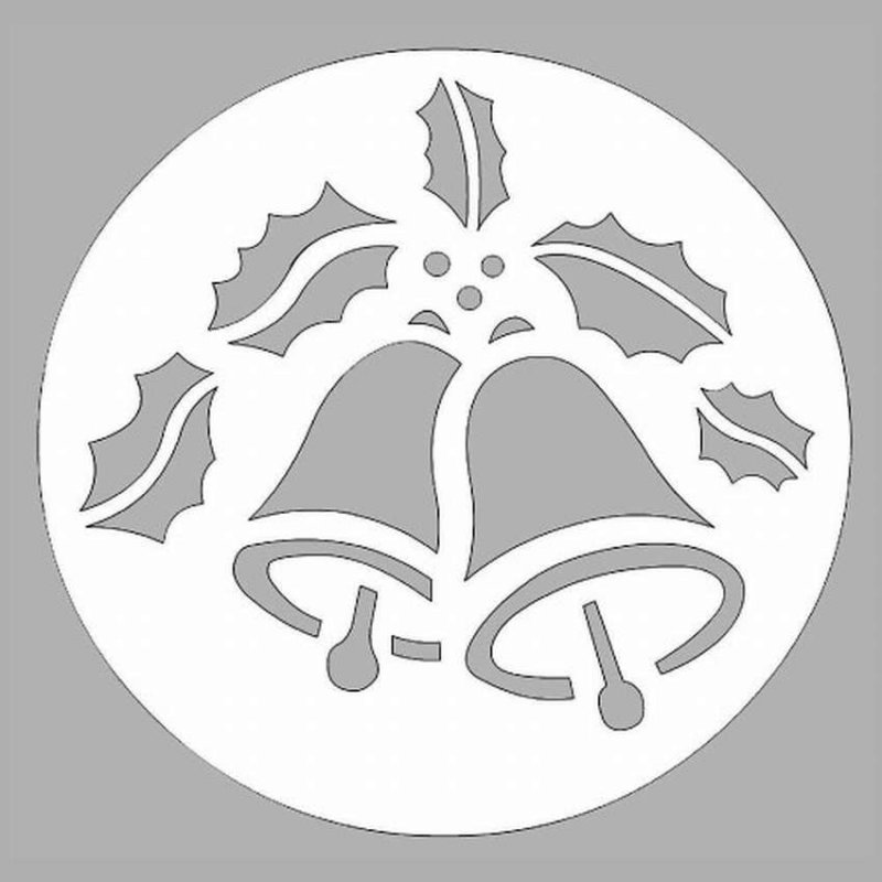 Трафареты на окна колокольчики