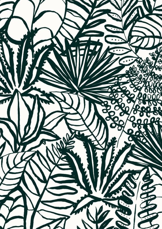 Тропические листья орнамент