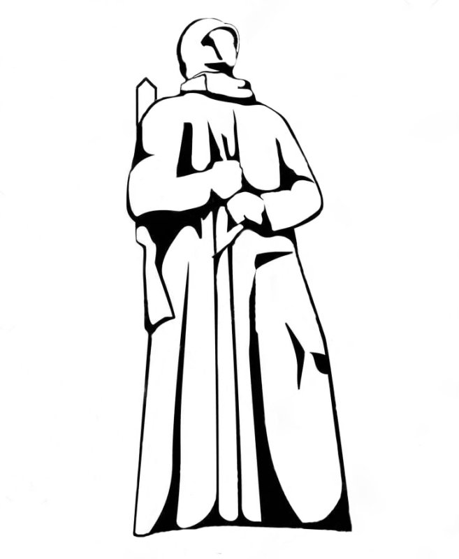 Памятник Алеше в Мурманске рисунок