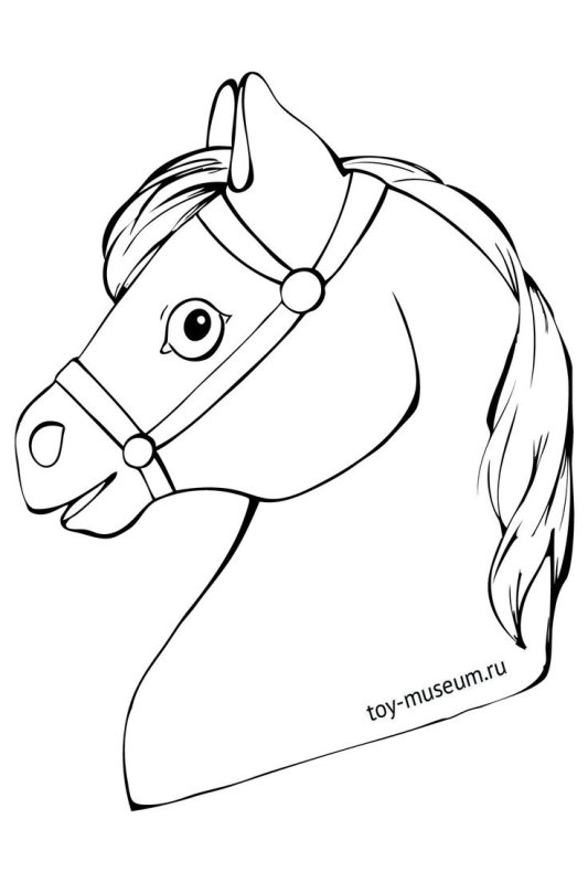 Голова лошади раскраска