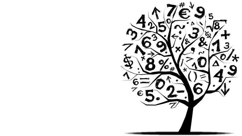 Математическое дерево без фона