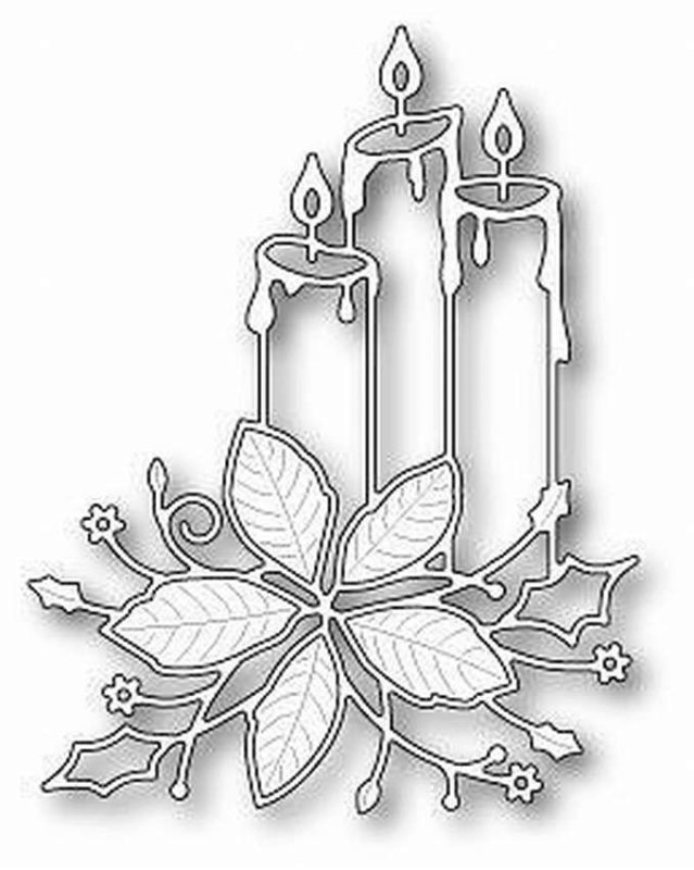 Трафареты на окна новогодние свечи