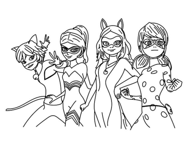 Раскраска леди баг и супер кот Бражник