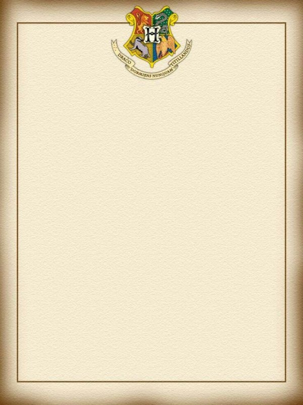 Фон письма Гарри Поттер Хогвартс