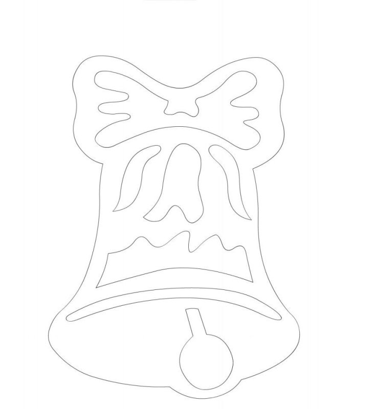 Трафарет колокольчика для вырезания