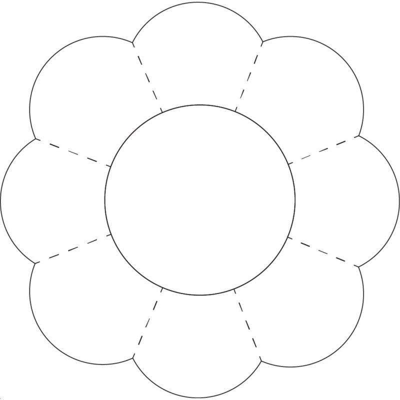 Шаблоны цветов для аппликации
