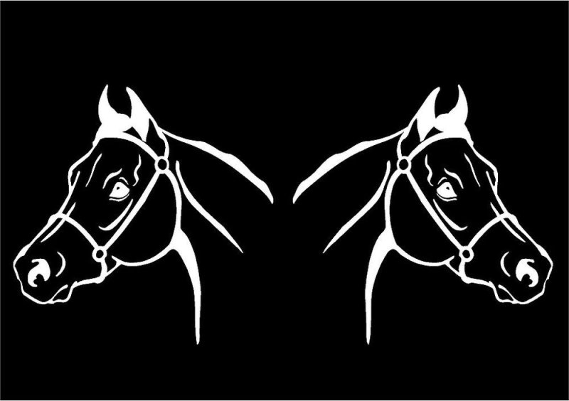 Трафарет лошади